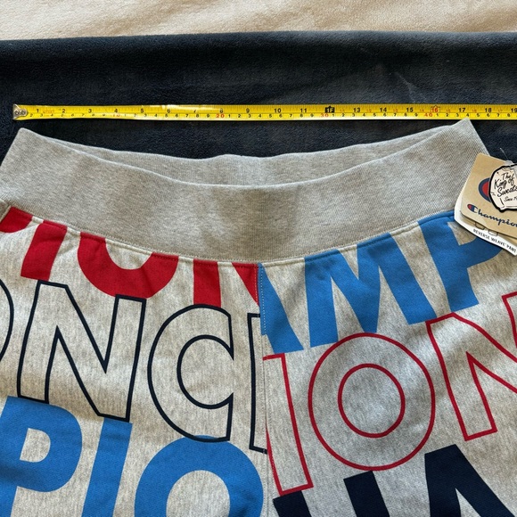 Champion Reverse Weave Logo Sweatpants Jogger New Red White Grey Size 2XL - Picture 12 of 16